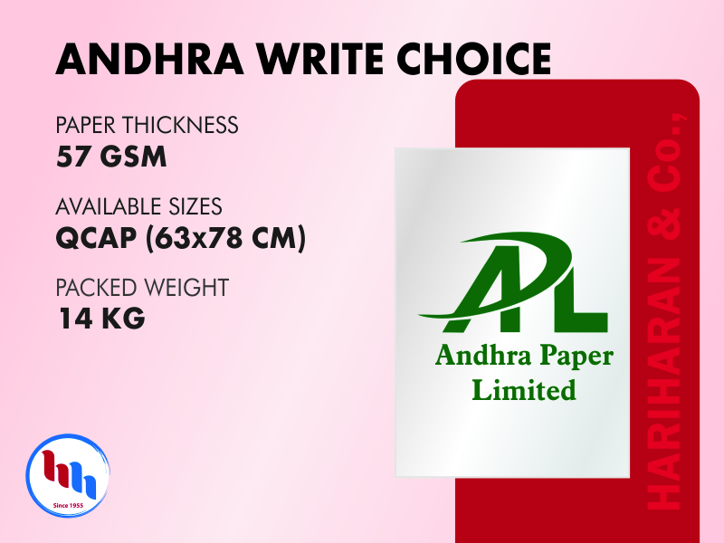 Andhra Write Choice 57 GSM QC - High Quality Notepad Paper
