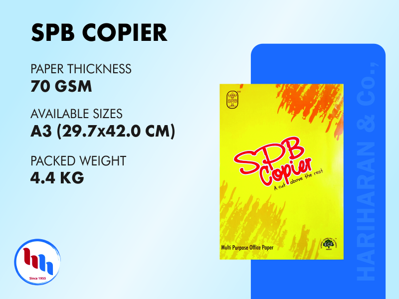 SPB Copier A3 70 GSM - A3 Size Seshasayee Paper Distributor