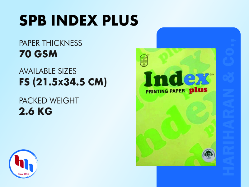 SPB Index Plus 70 GSM - Seshasayee Copier Paper Distributor