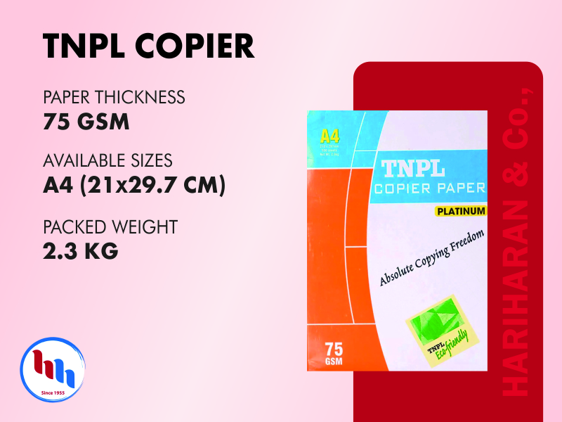 TNPL Copier 75 GSM - High Quality Copier Paper Distributor